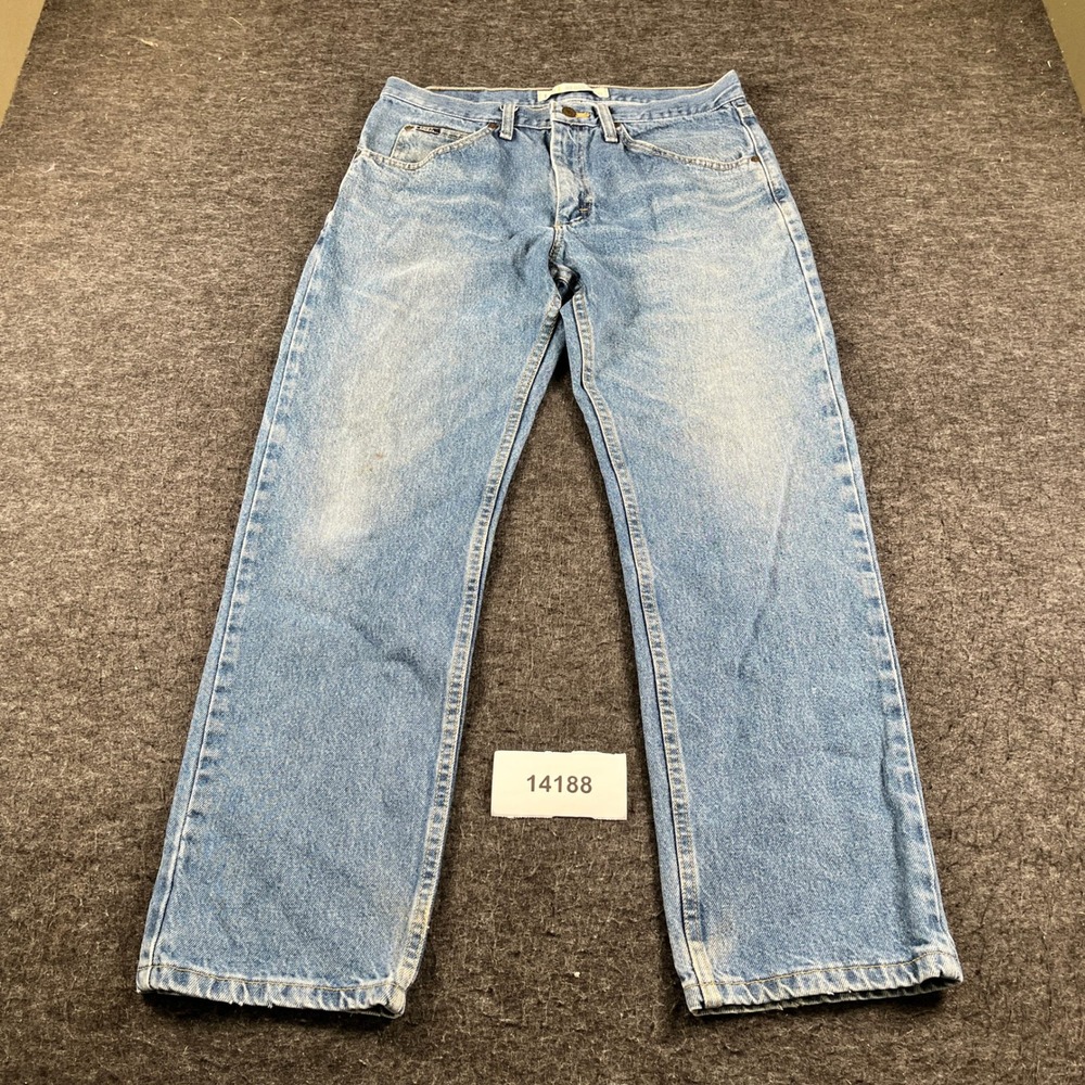 VTG Lee Regular Fit Straight Leg Jeans Mens 33x30 Blue Denim Cotton Light Wash